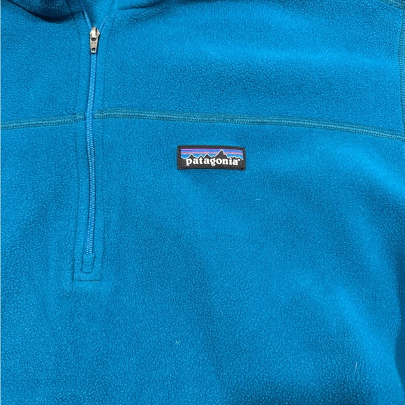 Patagonia Pullover Men's Large Blue Lightweight Fleece Polyester 1/4 Zip* - Picture 2 of 5